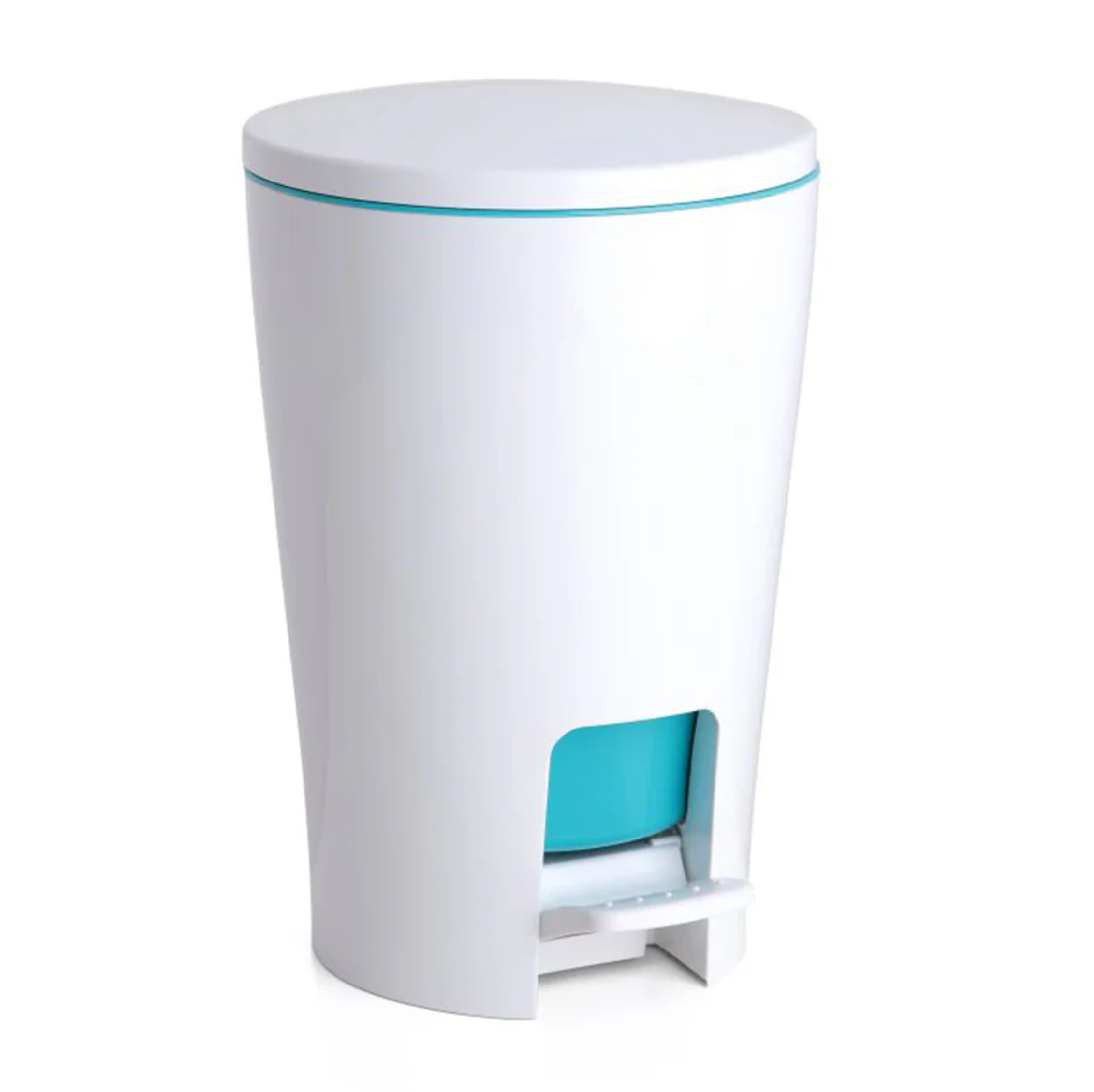 TATAY Pedal Bin DIABOLO WHITE TURQOUISE T4349.13 5L